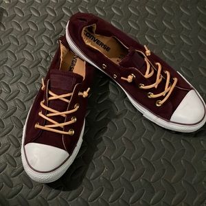 Converse Suede Slip on Dark Sangria sz 10